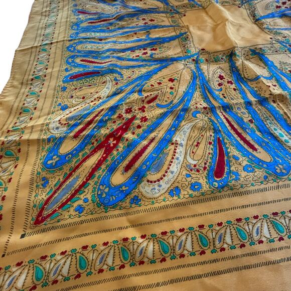 Vintage Silk Paisley Scarf The Specialty House Japan 31" Luxe‎ Boho - Picture 2 of 5